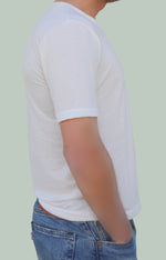 Classical men's t-shirt. Comfortable fit. Very nice quality! Crew Neck Tee. White color