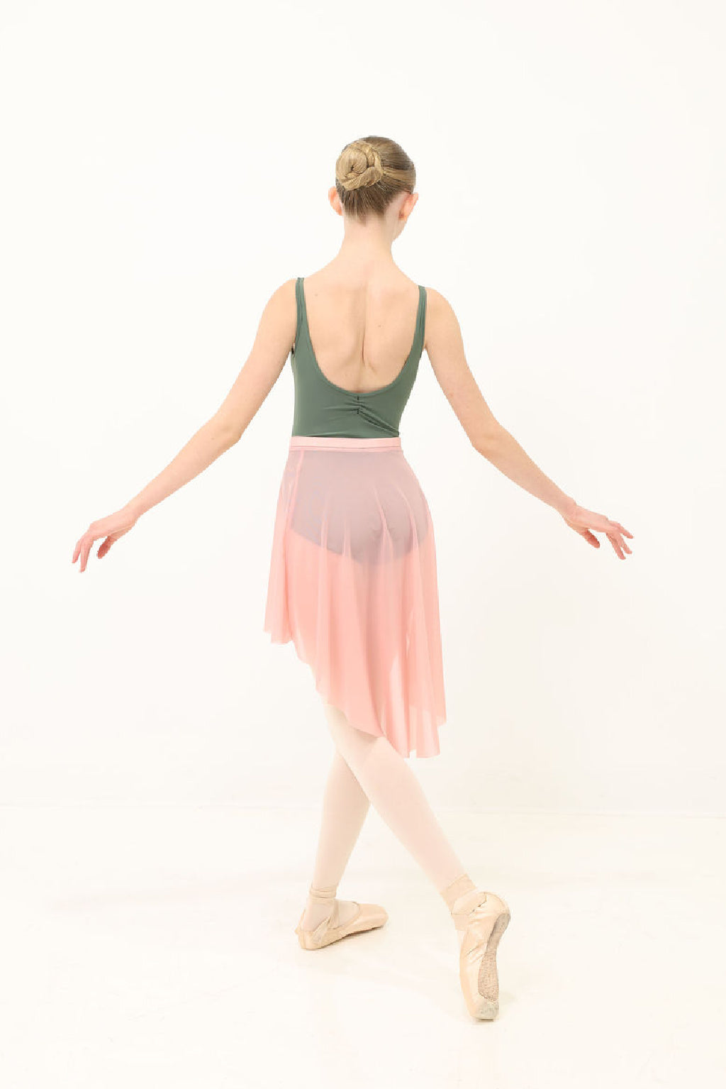 High-Low Mesh Skirt